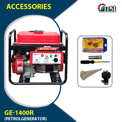 1.2 KVA Petrol Generator, Model GE-1400R, Recoil Start
